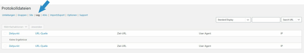 Redirection Log