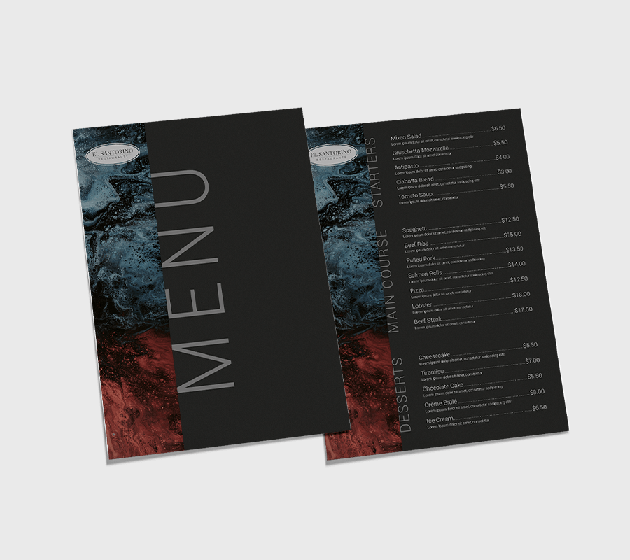 Dark Abstract Menu