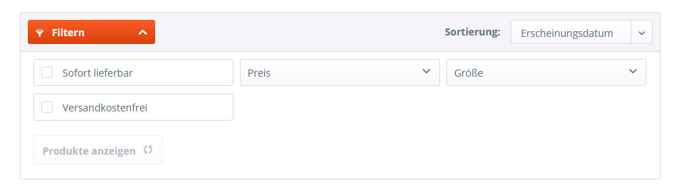 Shopware Frontend Produktfilter ohne Hersteller