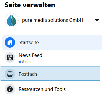 Seite verwalten - Postfach